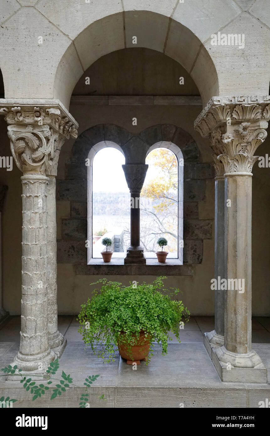 SaintGuilhem Cloisters inside the Met Cloisters museum.Metropolitan