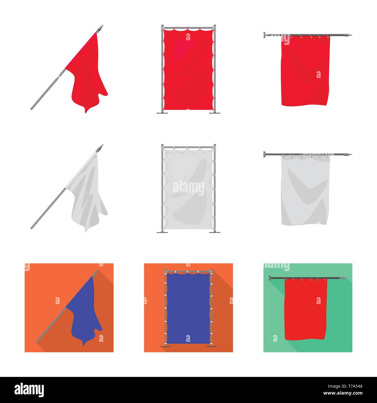 Flag Banner Curtain Cloth Screen Clear Wall Waving Silk Flying