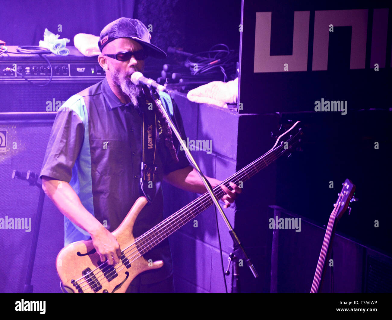 Fisbone bass player, Norwood Fisher Stock Photo Alamy