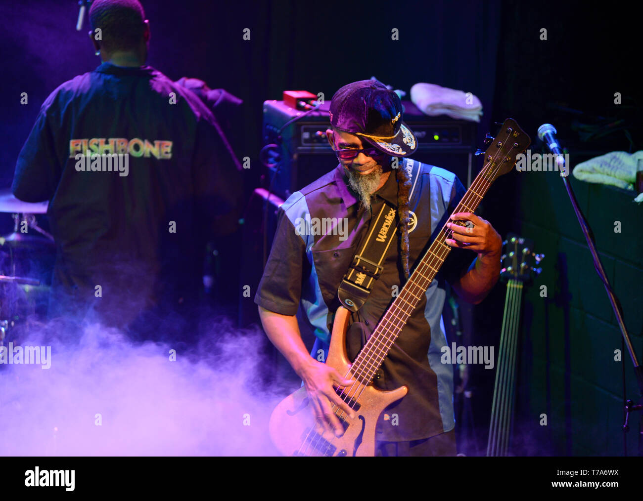 Fisbone bass player, Norwood Fisher Stock Photo