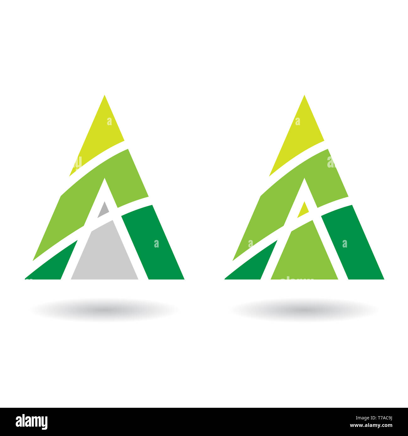 Design Concept of a Colorful Abstract Triangular Icon of Letter A ...