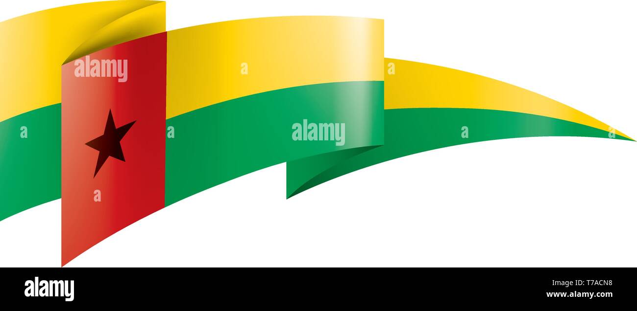 Guinea Bissau flag, vector illustration on a white background Stock ...