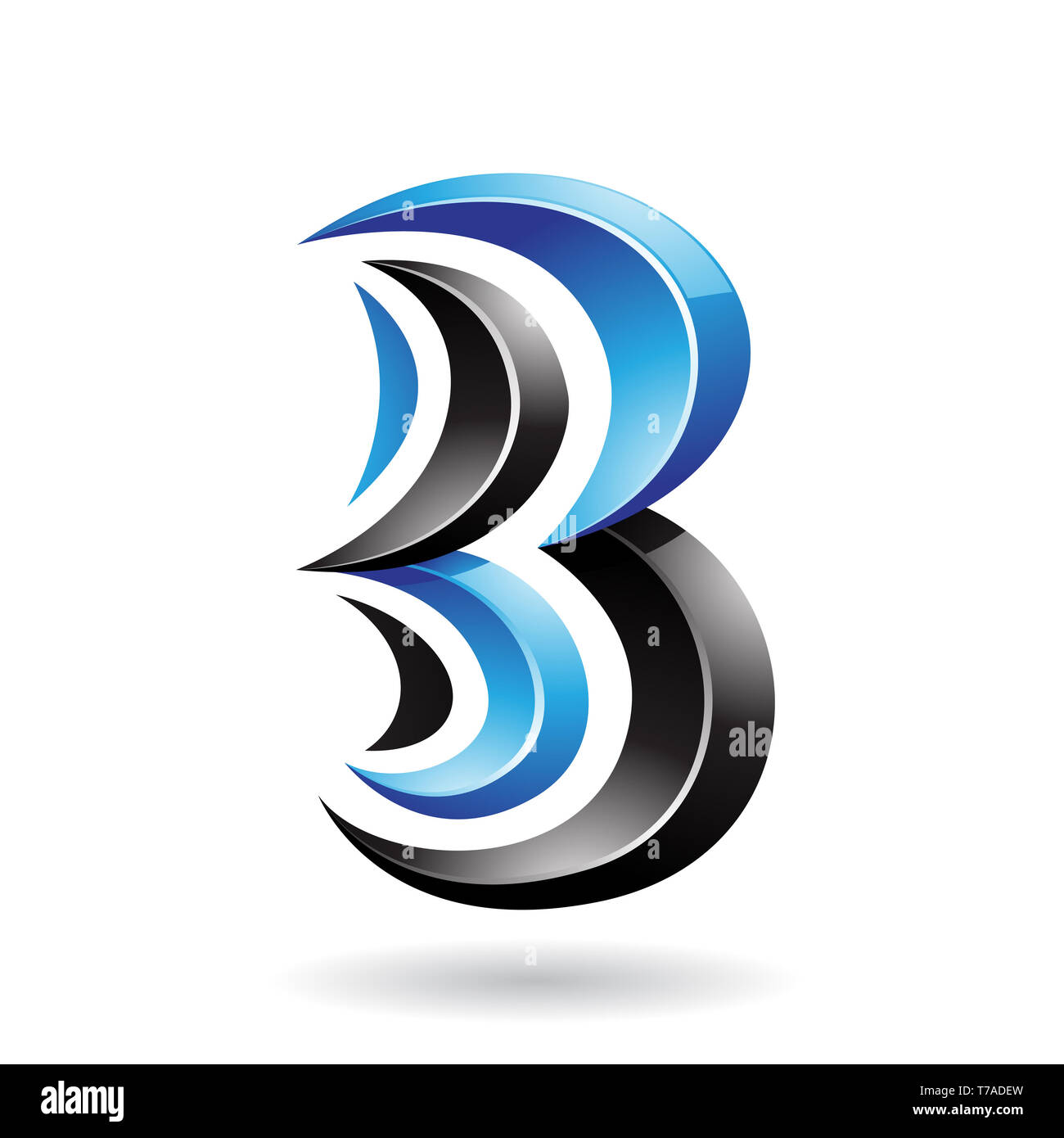 Design Concept of a Colorful Abstract Icon of Letter B, Vector ...