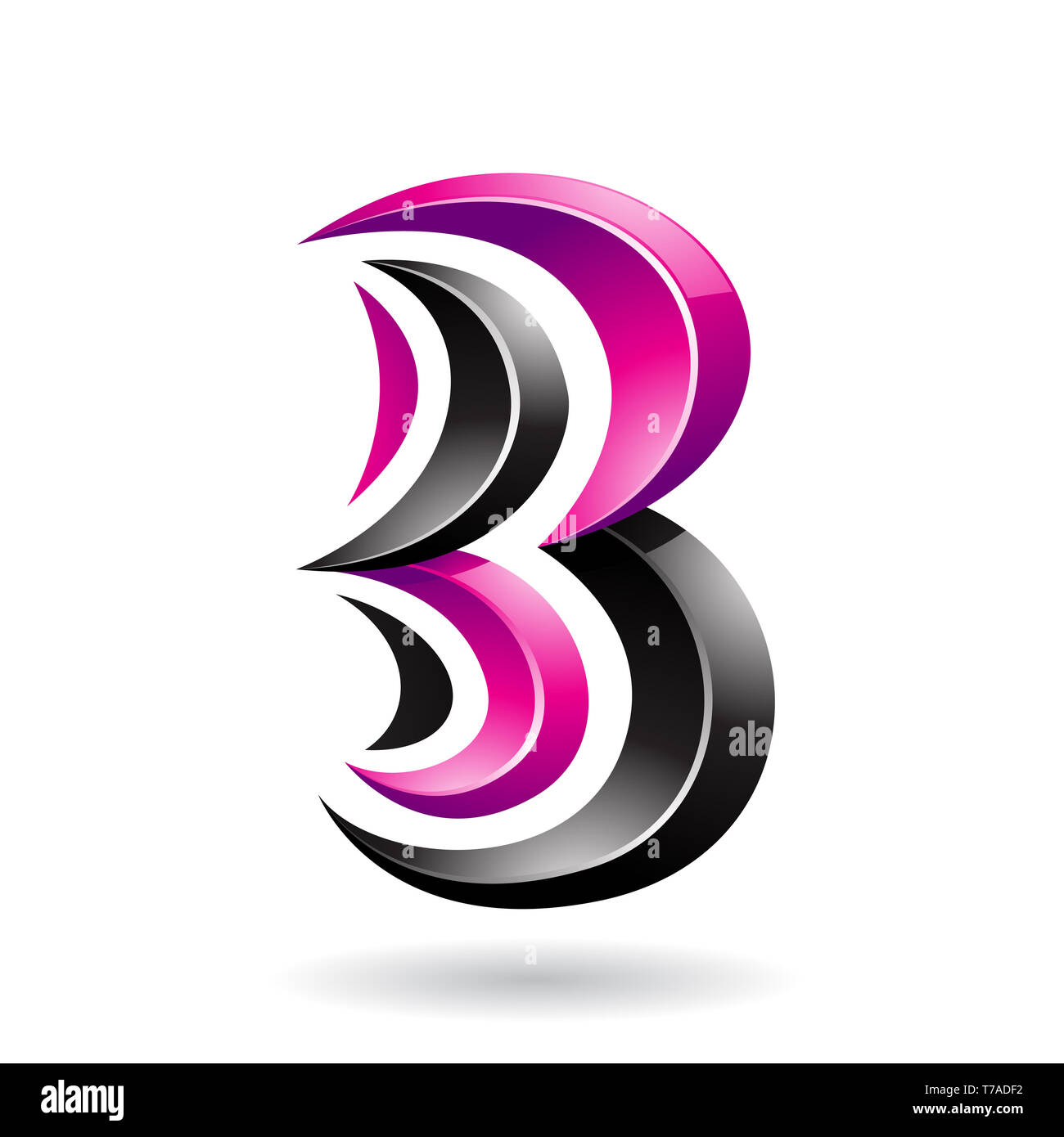 Design Concept of a Colorful Abstract Icon of Letter B, Vector ...