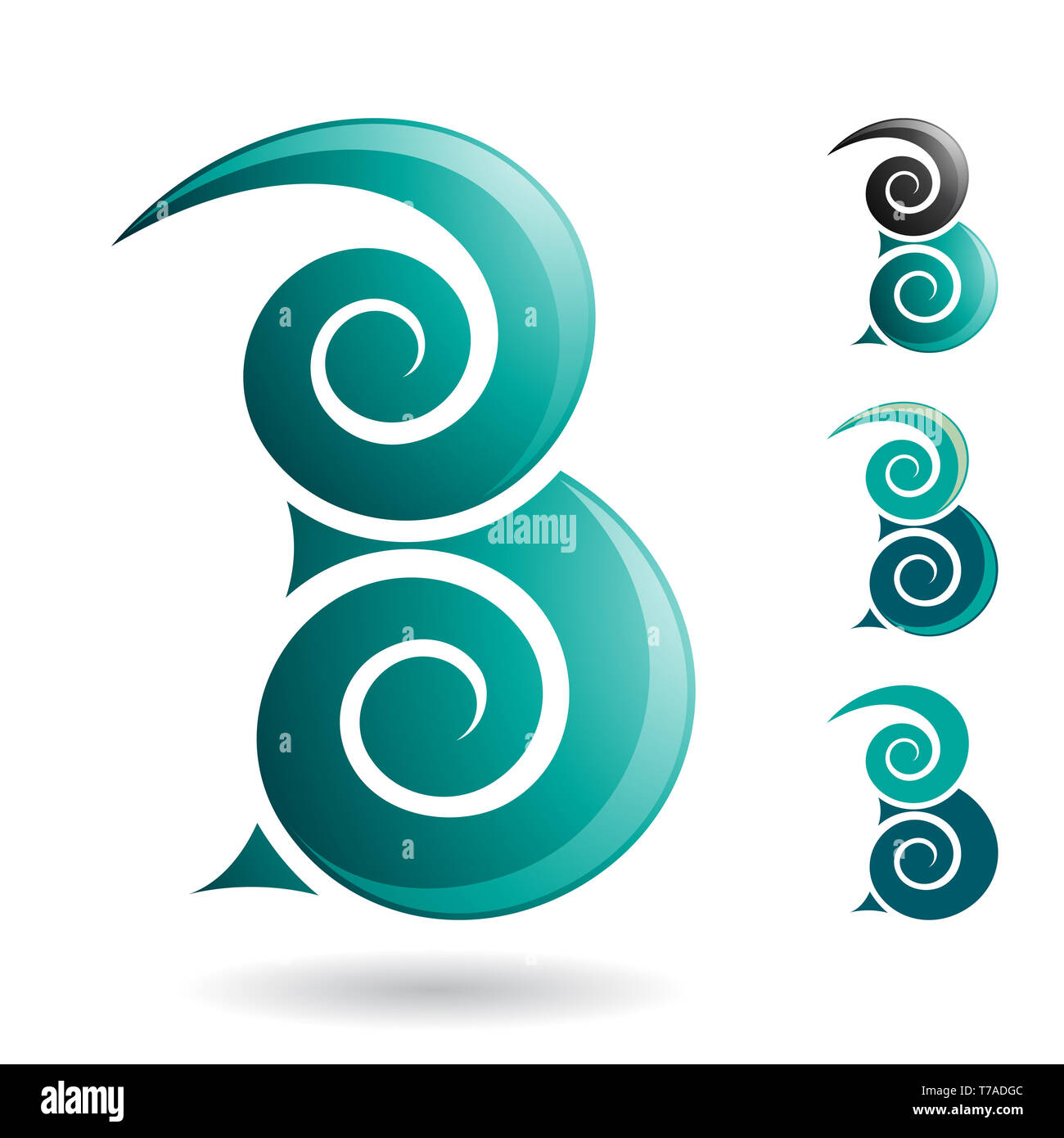 Design Concept of a Abstract Icon of Letter B, Vector Illustration ...