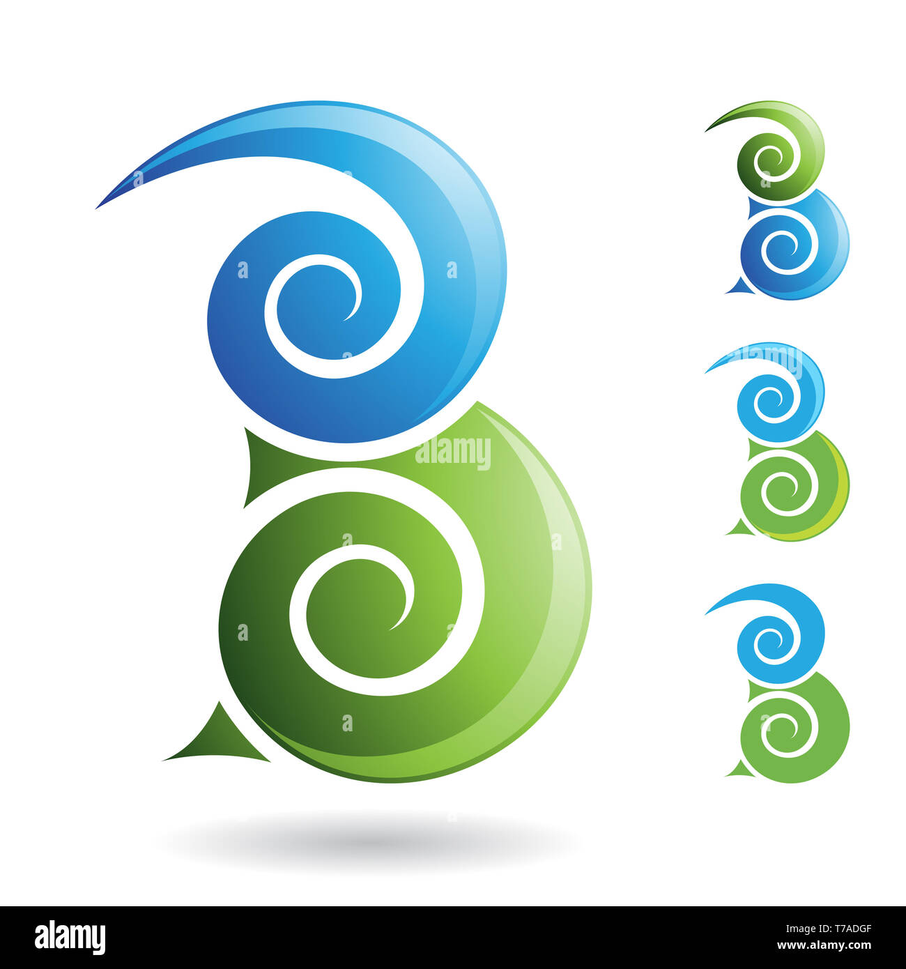 Design Concept Of A Abstract Icon Of Letter B, Vector Illustration ...