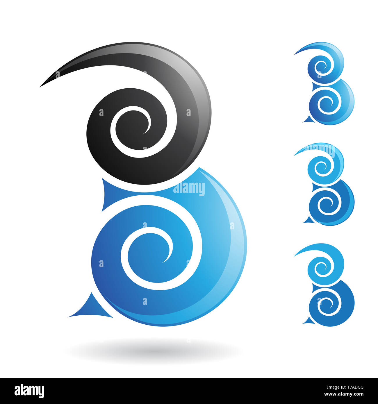 Design Concept of a Abstract Icon of Letter B, Vector Illustration ...