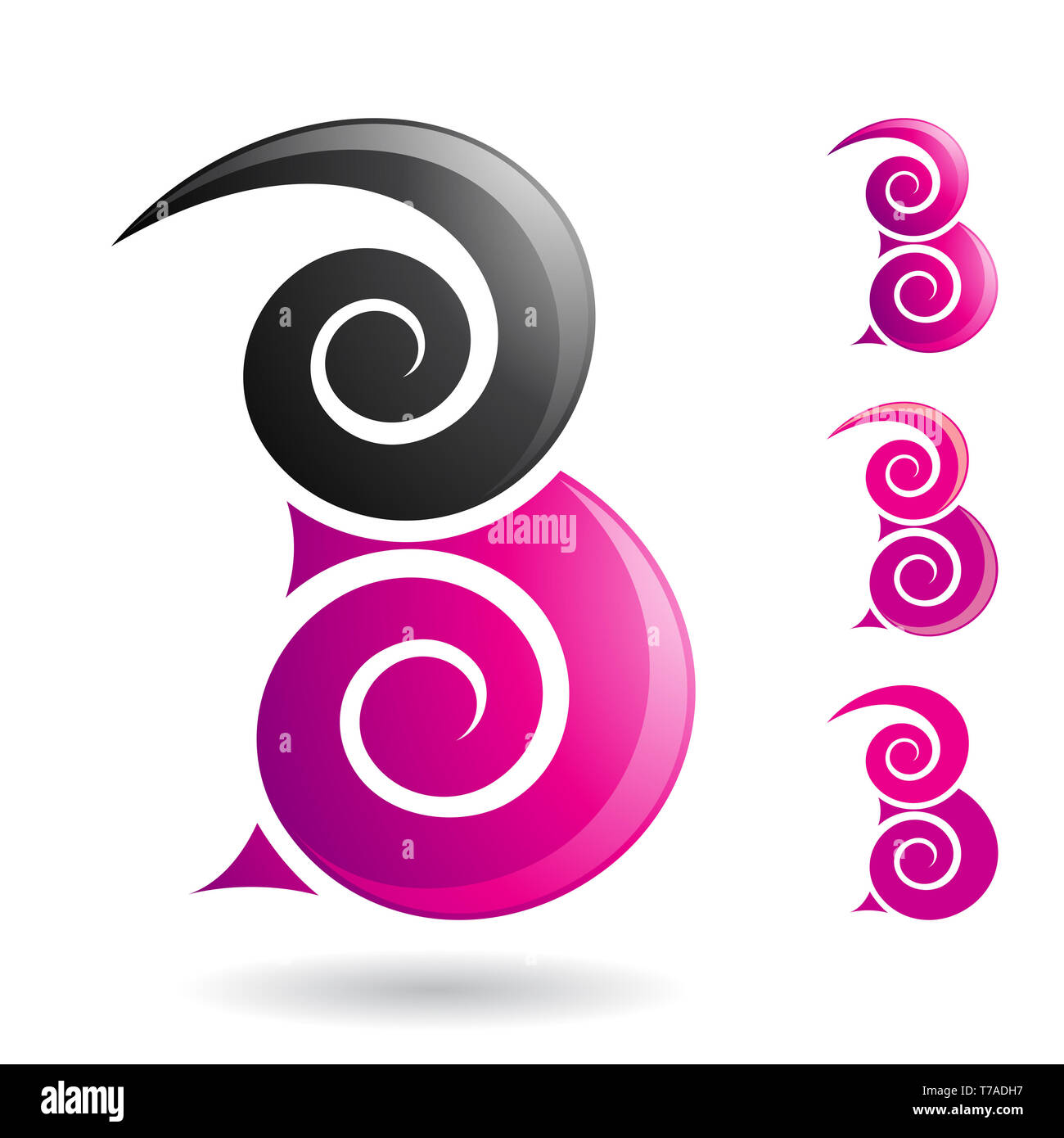 Design Concept of a Abstract Icon of Letter B, Vector Illustration ...