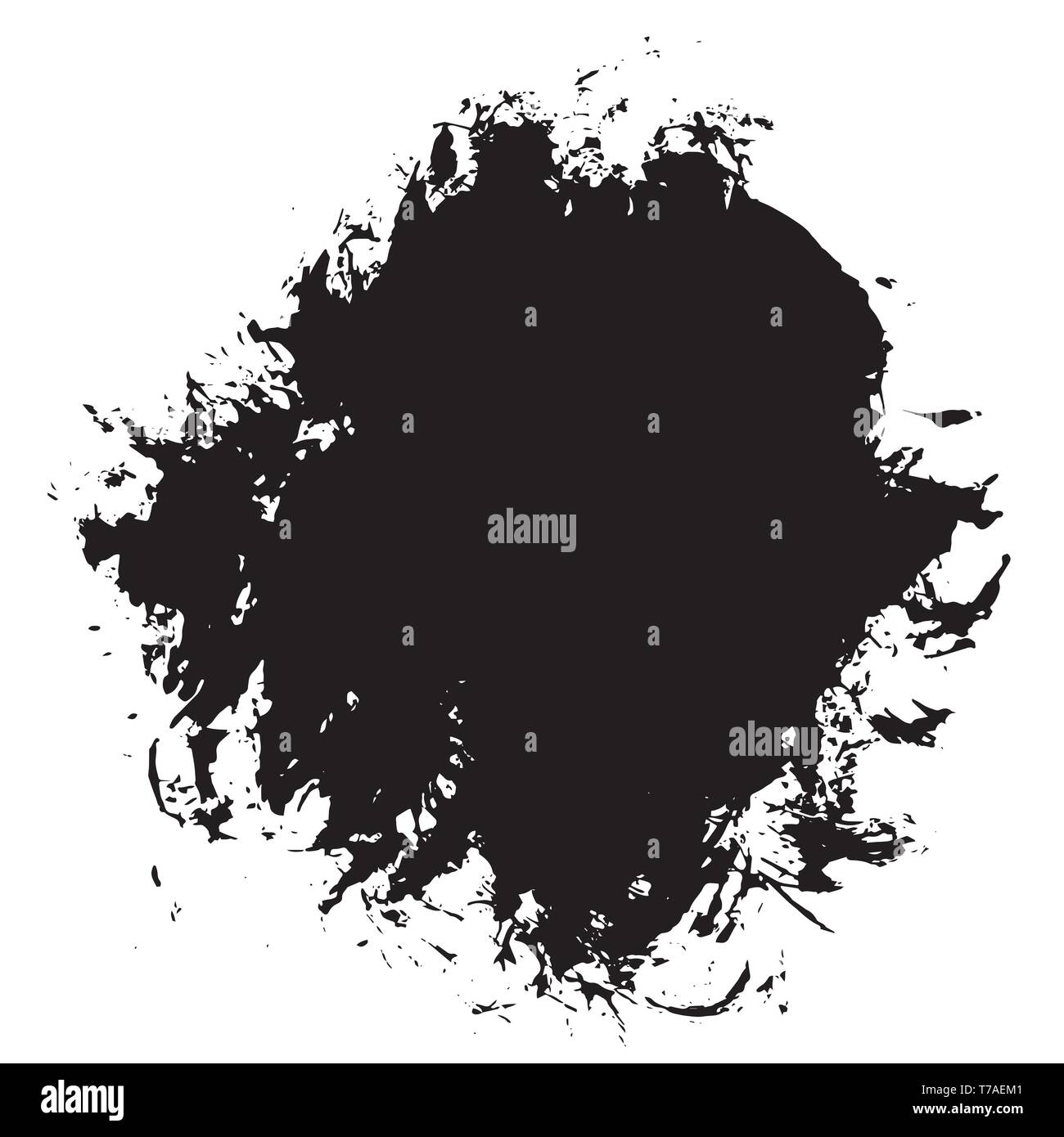 Grunge hand drawn paint brush stripe. Vector black ink brush stroke ...