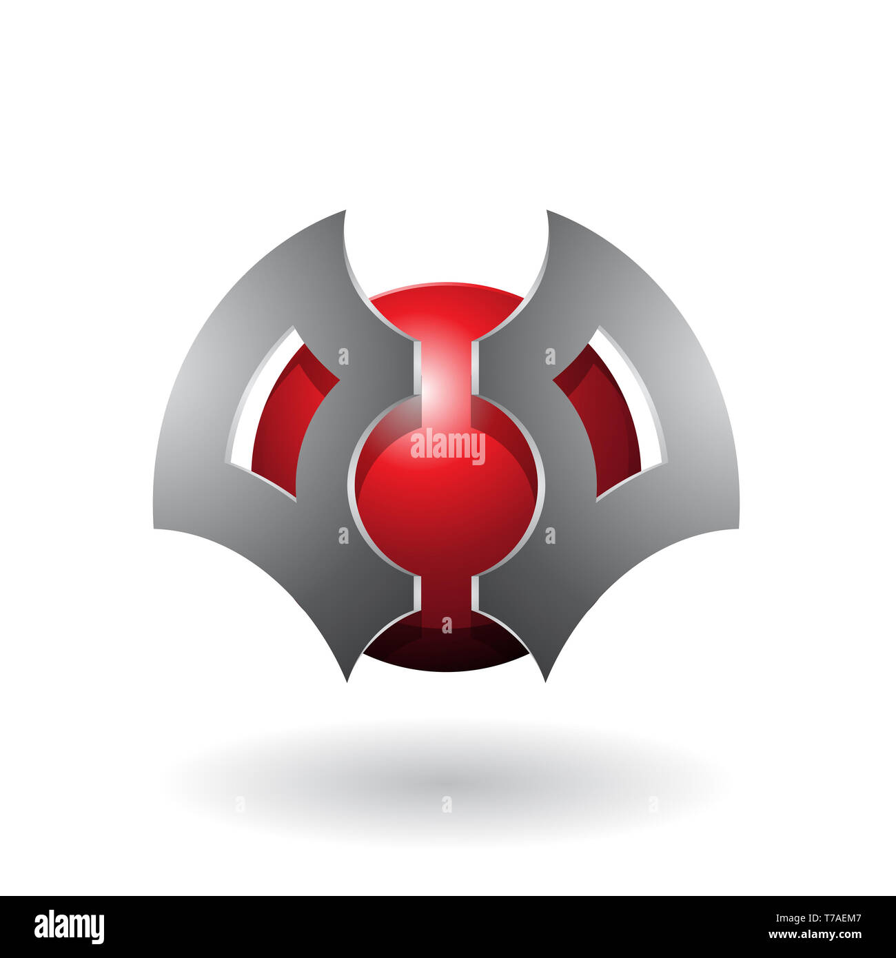 Vector Illustration of a Futuristic Shaped Abstract Sphere and Blade ...