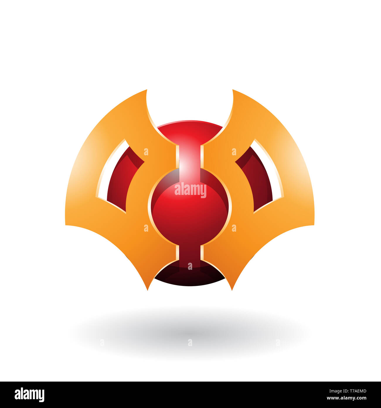 Vector Illustration of a Futuristic Shaped Abstract Sphere and Blade ...