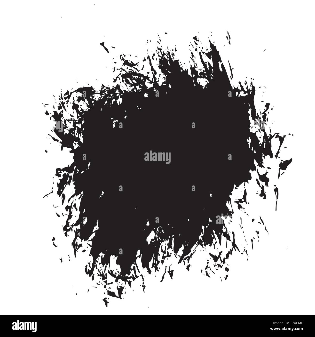 Grunge hand drawn paint brush stripe. Vector black ink brush stroke ...