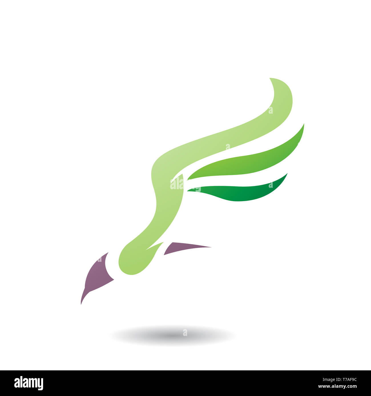 Design Concept of Long Wing Bird Icon, Vector Illustration Isolated on ...