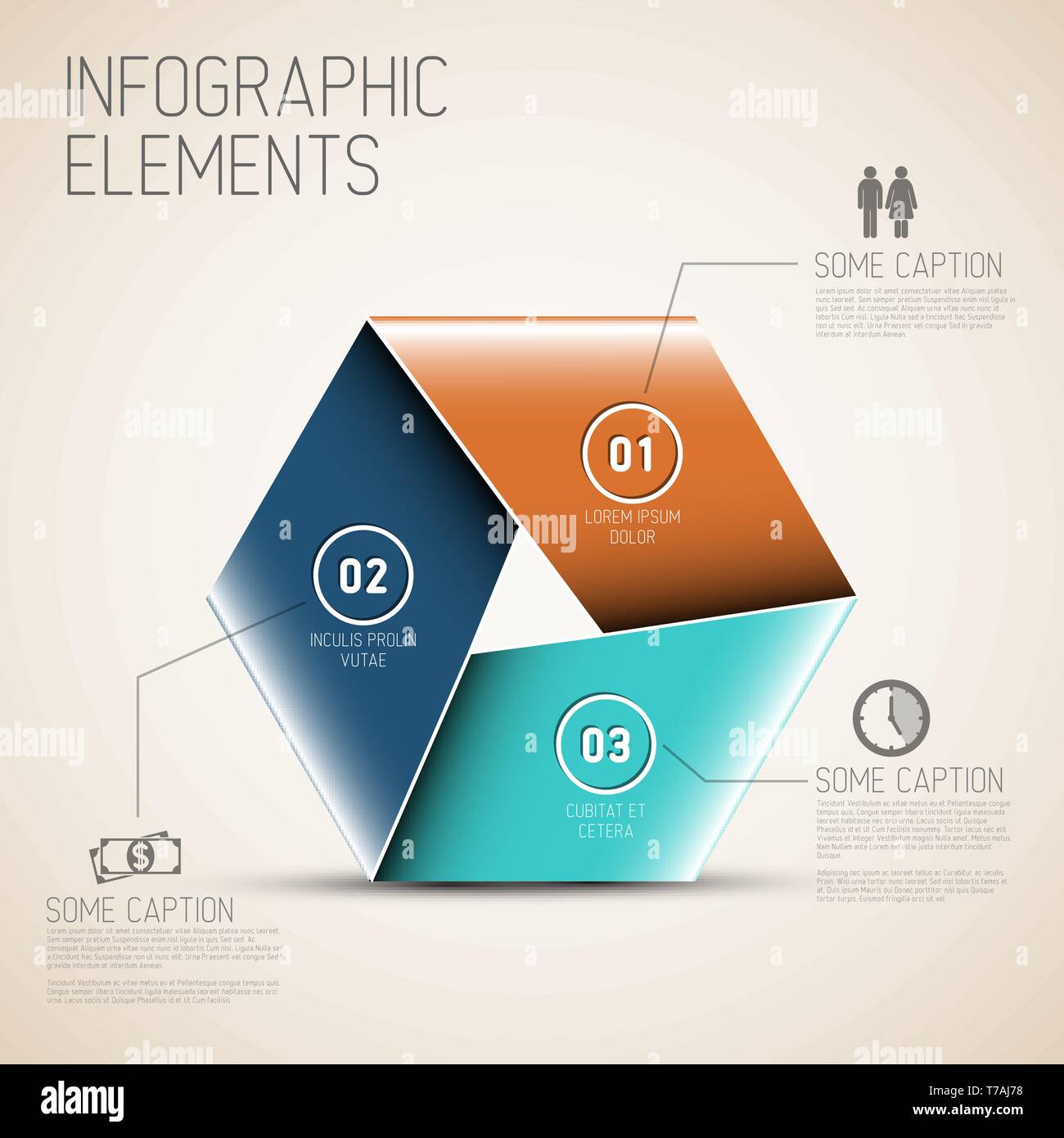Vector Abstract shape with Infographic elements Stock Vector Image ...