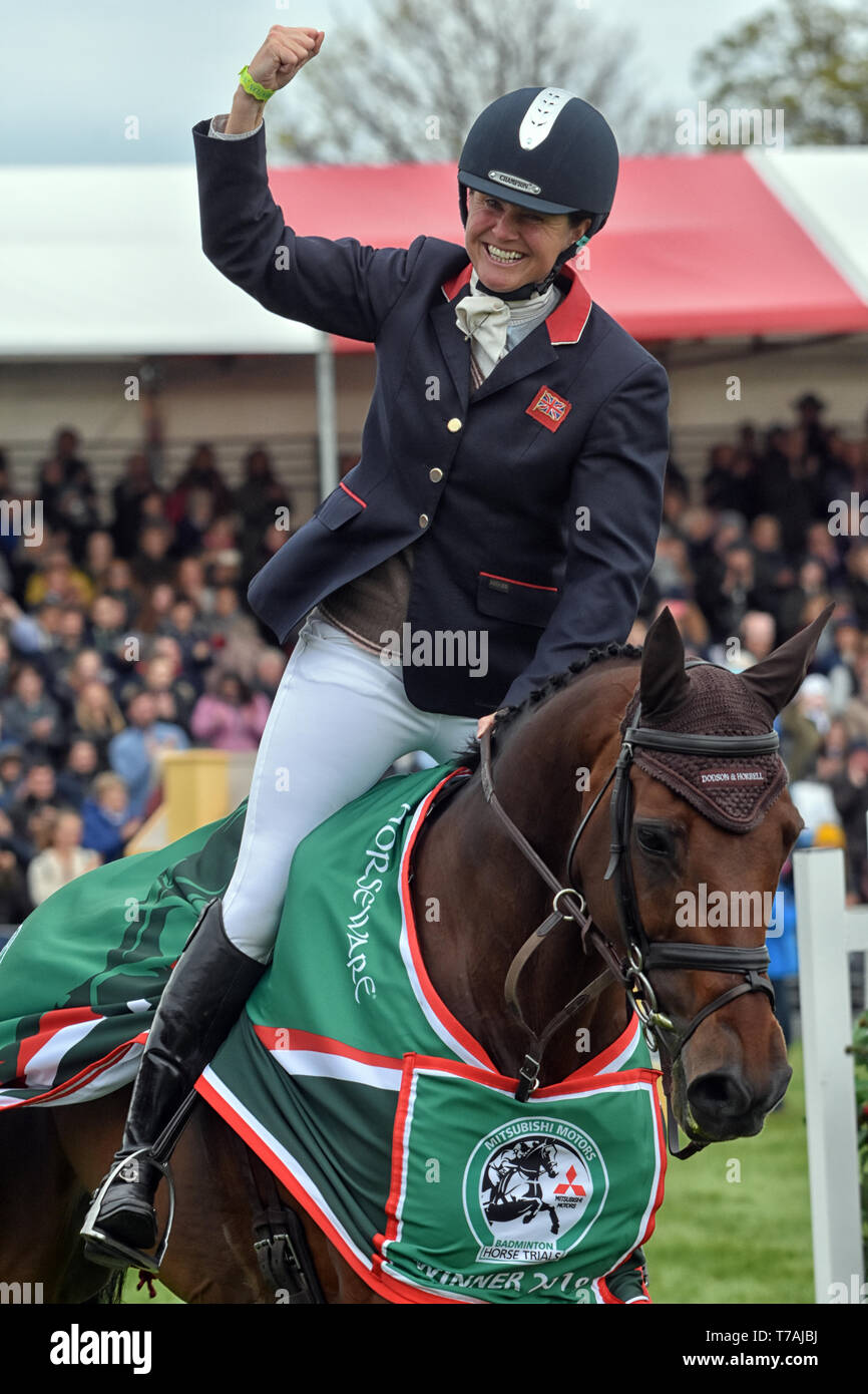 Piggy French winner of the 2019 badminton horse trials May 2019 UK Stock Photo