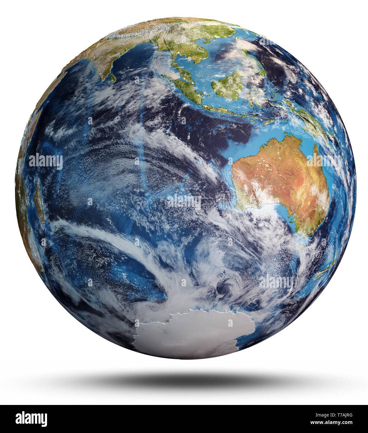 Planet Earth cyclone. 3d rendering Stock Photo