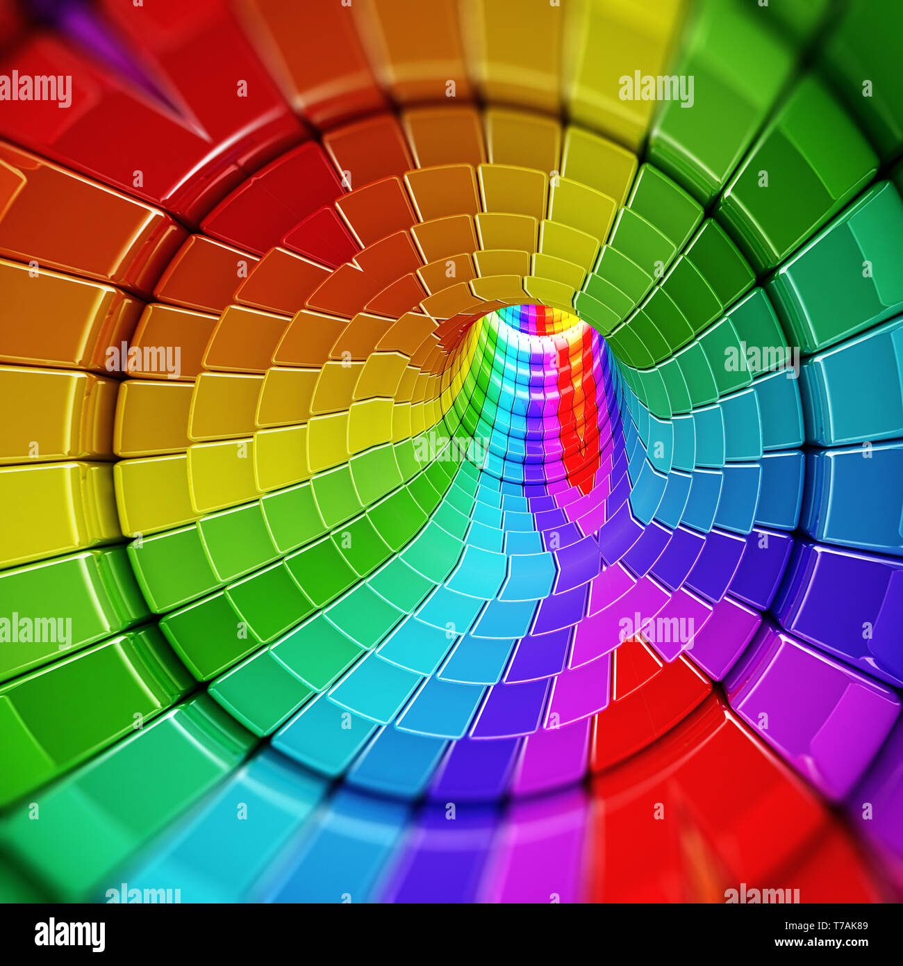 Digital form abstract tunnel Stock Photo - Alamy