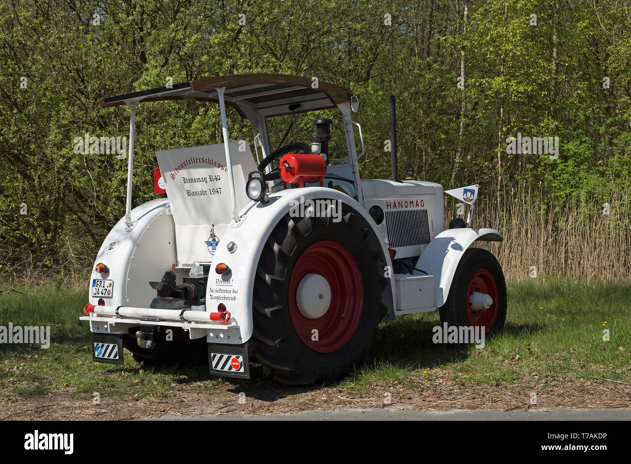 tractor Hanomag R40 from 1947, Hooksiel, Wangerland, Lower Saxony, Germany Stock Photo