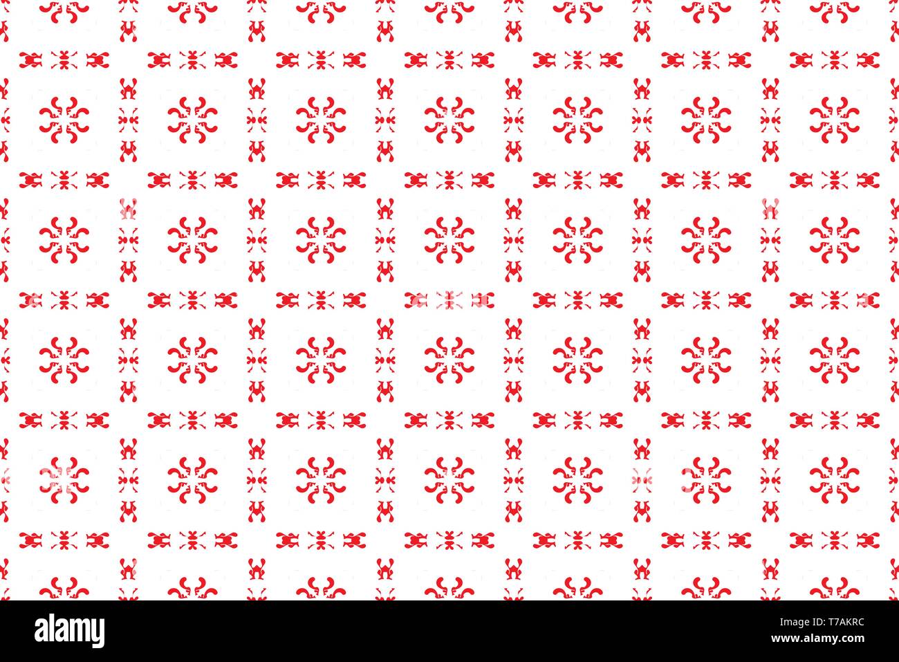 Ukrainian, Belarusian red embroidery seamless pattern Vyshyvanka