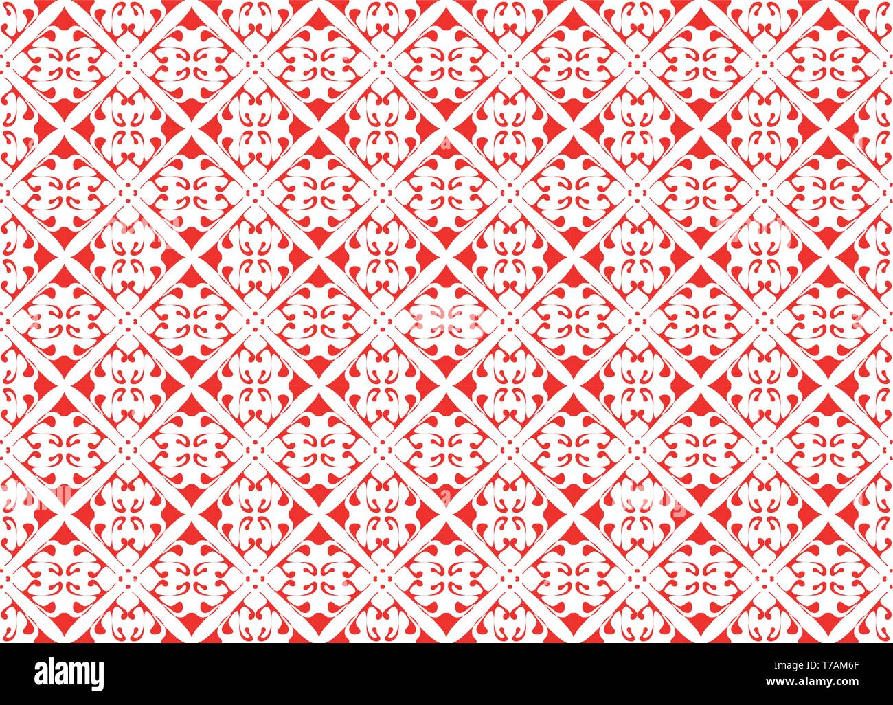 Ukrainian, Belarusian red embroidery seamless pattern Vyshyvanka