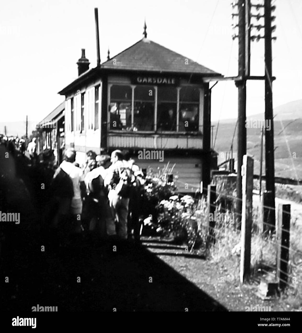 Garsdale Railway Signal Box in 1976 Stock Photo