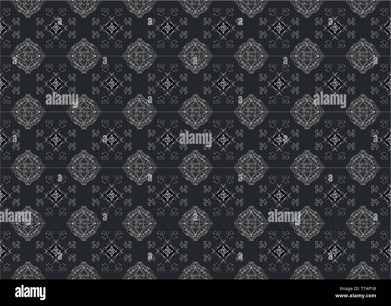 Simple Minimalist Floral Texture Geometric Seamless Pattern With Small Flower Silhouettes Crosses Vector Abstract Monochrome Background Black And Stock Vector Image Art Alamy