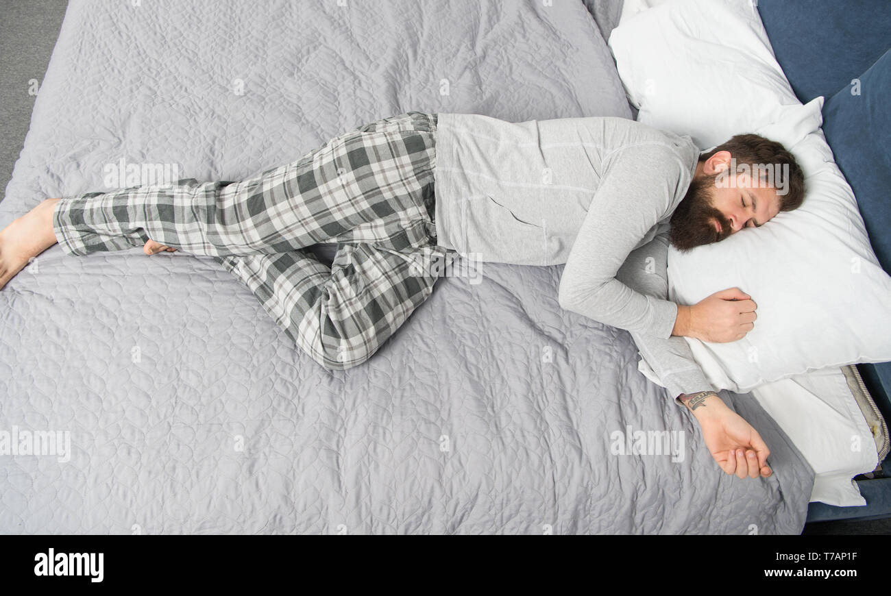 Mature A Letto.Brutal Sleepy Man In Bedroom Mature Male With Beard In Pajama On