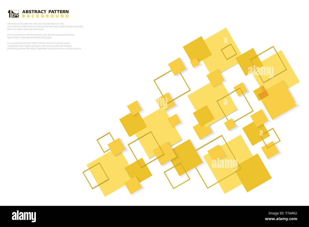 Abstract minimal yellow color square technology paper cut pattern design  background. You can use for ad, poster, artwork, minimal poster,  presentation Stock Vector Image & Art - Alamy