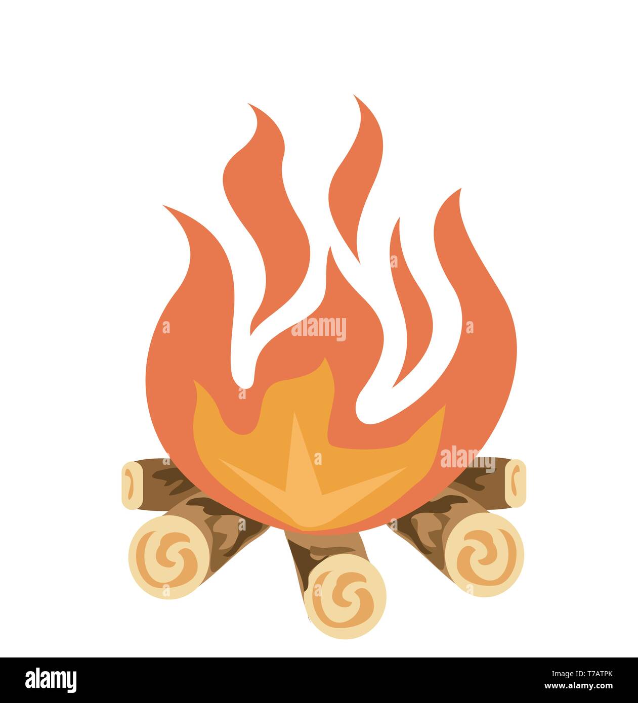 Campfire vector icon illustration Stock Vector Image & Art - Alamy