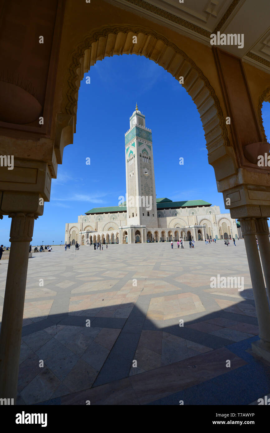 Hassan II mosque in Casablanca, Morocco. Stock Photo
