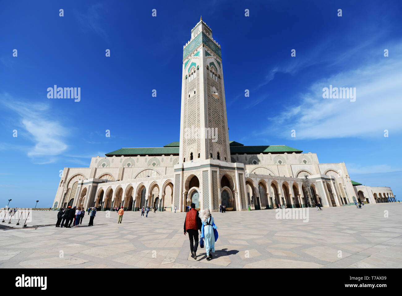 The Hassan II mosque in Casablanca, Morocco. Stock Photo