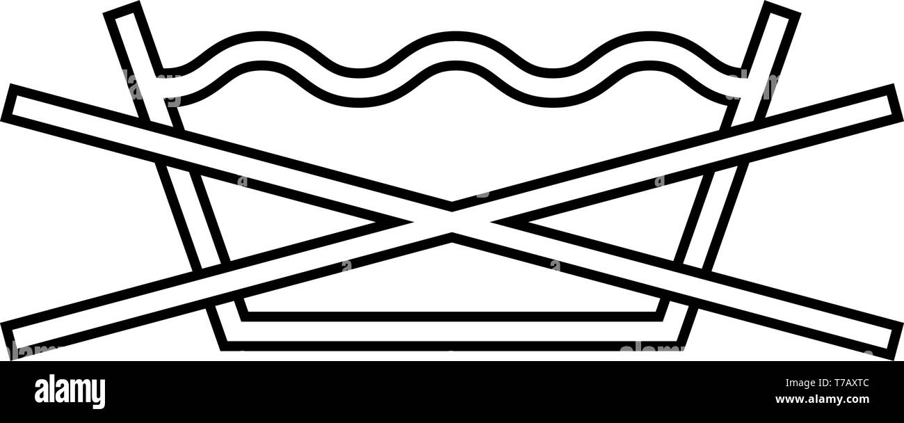Prohibited wash Clothes care symbols Washing concept Laundry sign icon ...