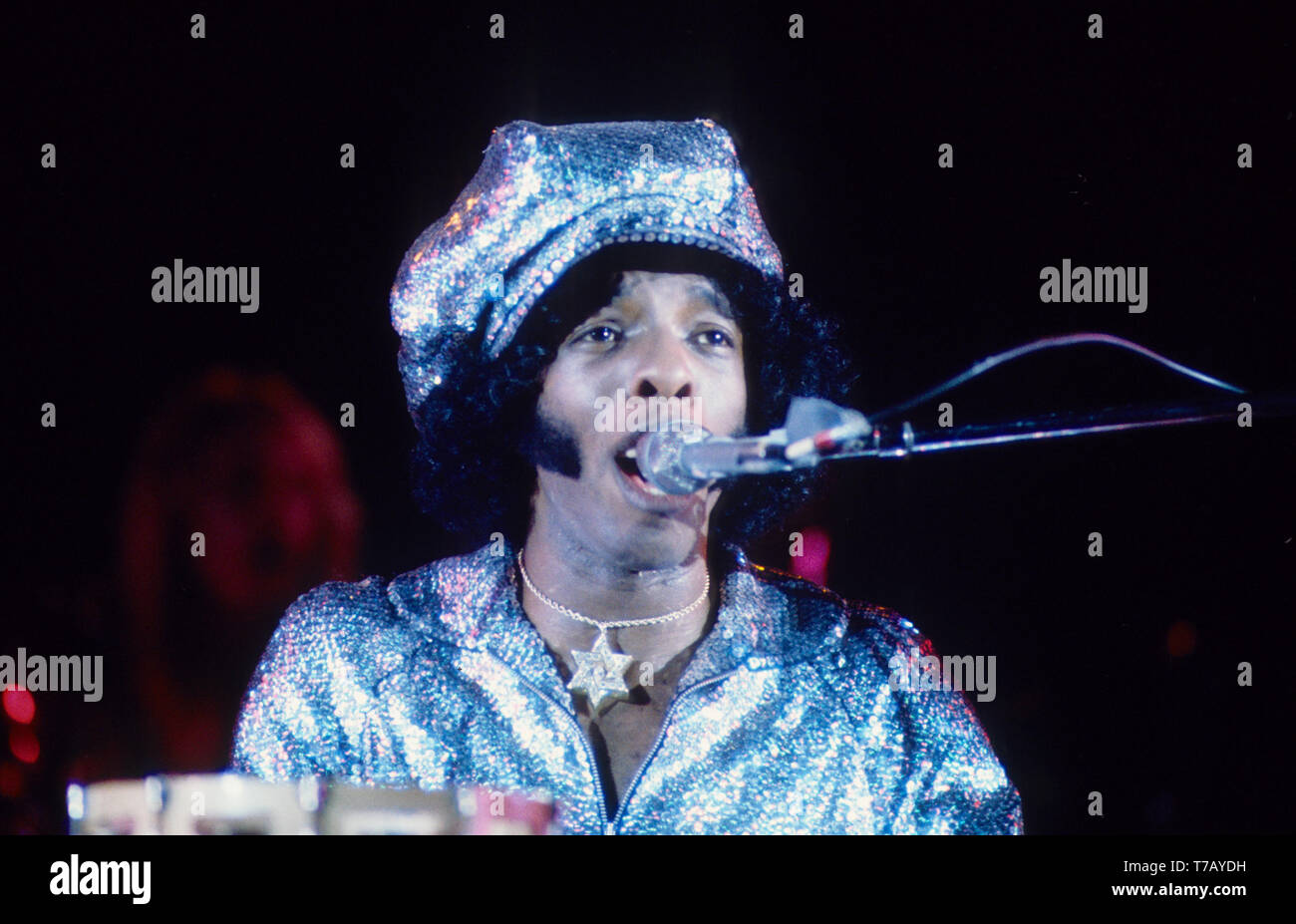 Sly Stone, Los Angeles, United States - 1974. Stock Photo