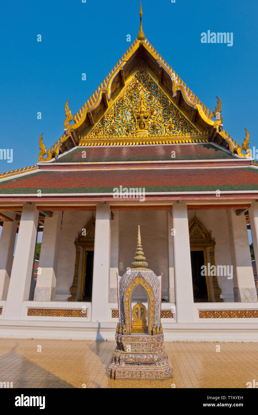 Ordination Hall, Wednesday Buddha Temple, Wat Saket, Pom Prap Sattru Phai district, Bangkok, Thailand Stock Photo