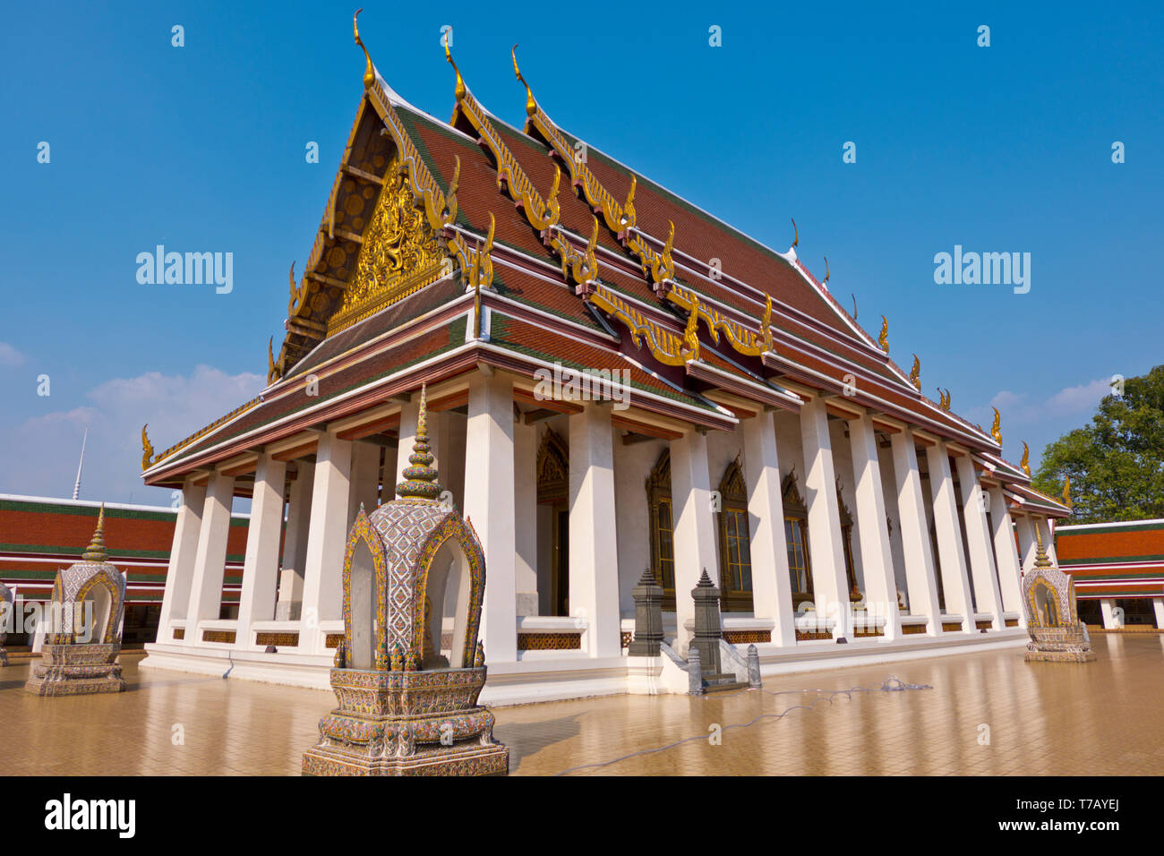 Ordination Hall, Wednesday Buddha Temple, Wat Saket, Pom Prap Sattru Phai district, Bangkok, Thailand Stock Photo