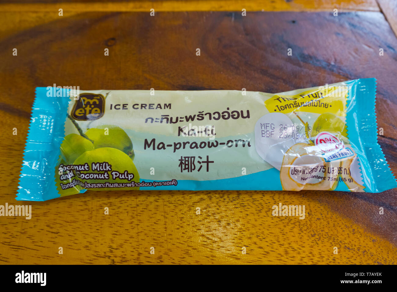 Thai coconut milk ice cream, Bangkok, Thailand Stock Photo Alamy