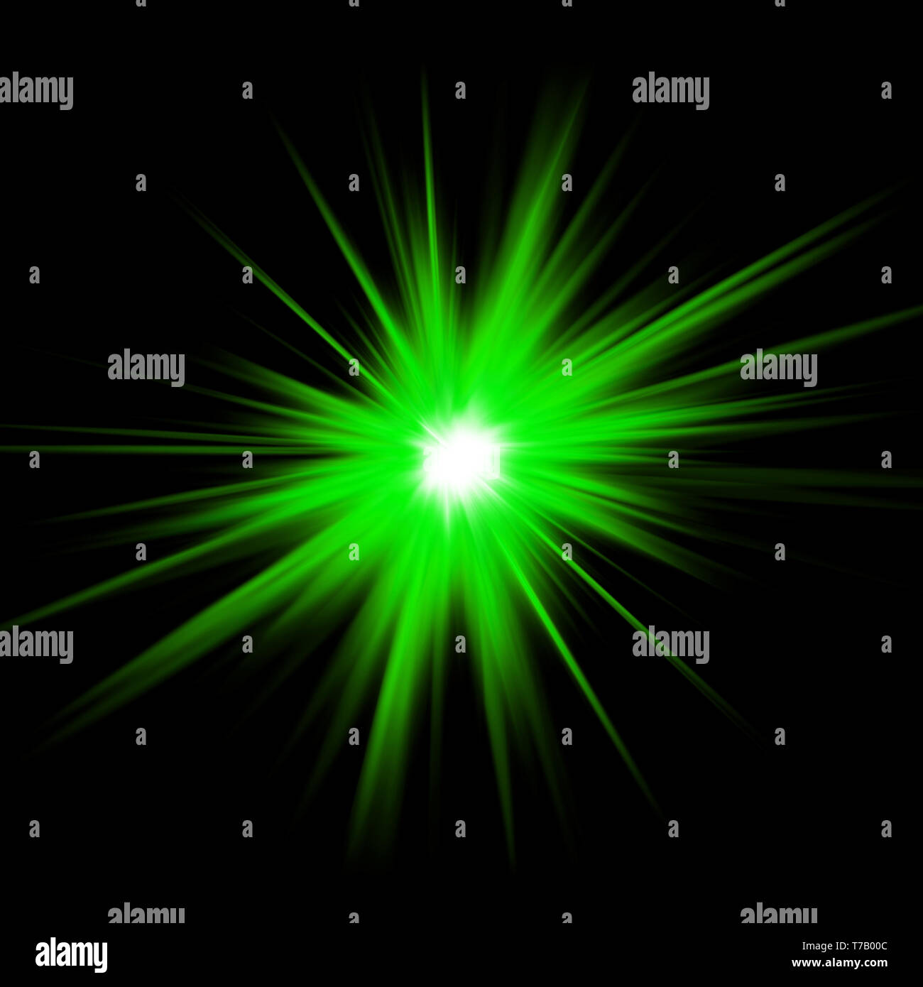 Green light glow green laser on a black background Stock Photo - Alamy