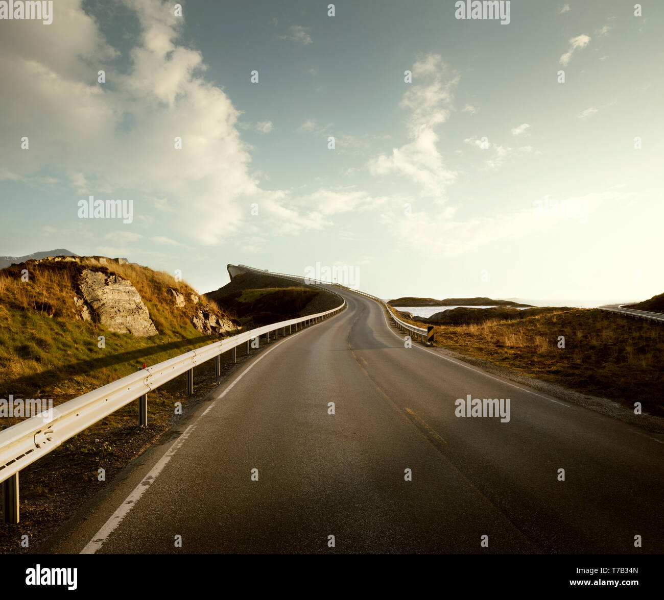 Atlantic ocean road in Norway Stock Photo