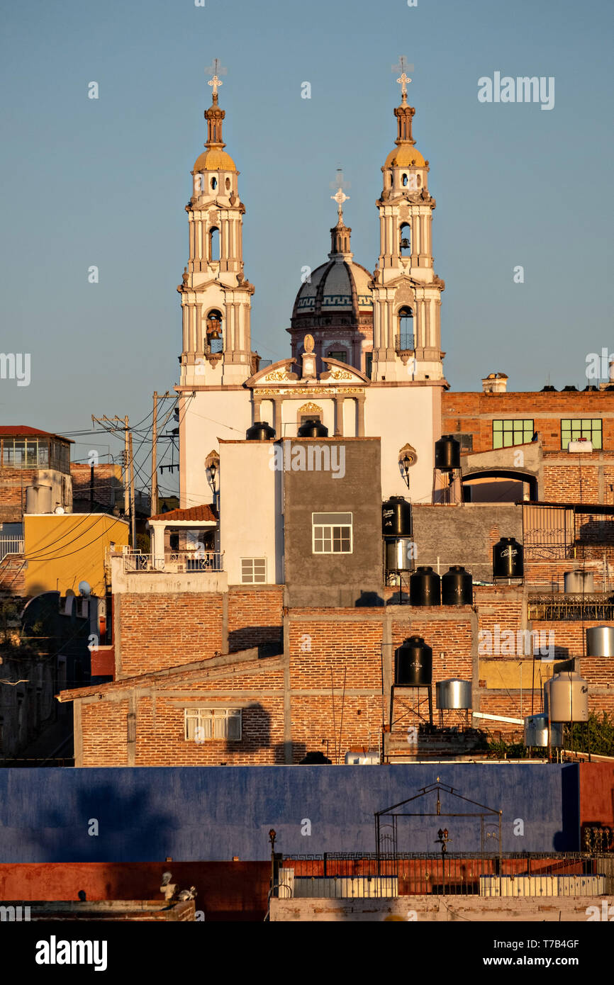 The Santuario de la Virgen de Guadalupe church on a hillside in