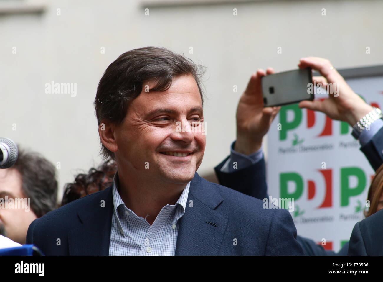 CARLO CALENDA - Modena - Italy, May 4, 2019 - public politic conference Democratic Party PD Stock Photo