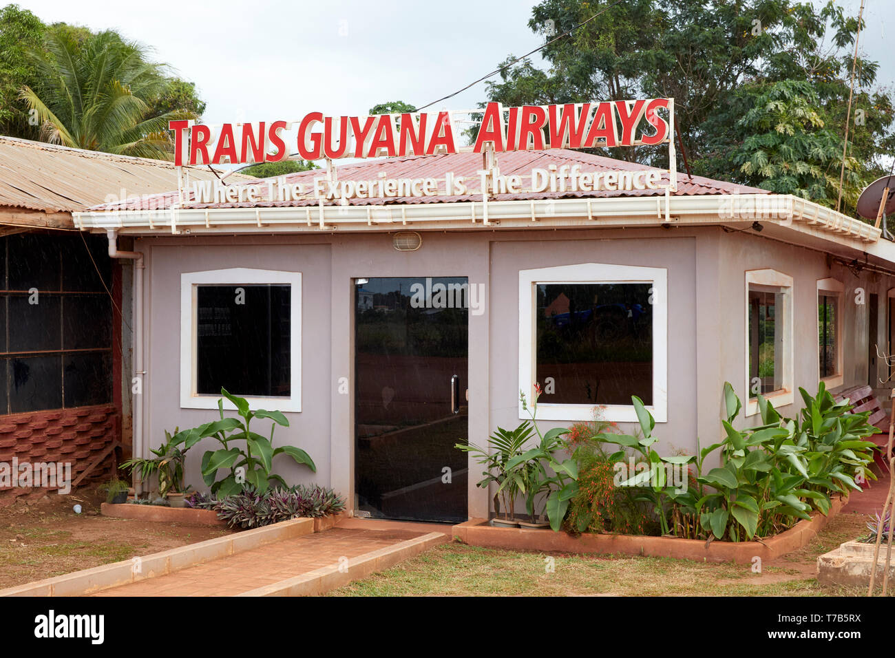 Trans Guyana Airways office in Lethem Guyana South America Stock Photo