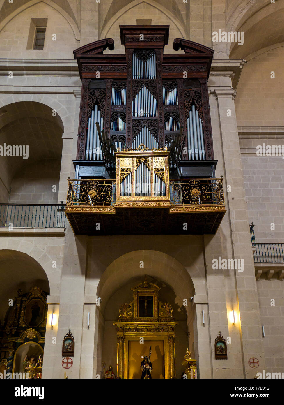 Tirage Vintage Original Espagne Alicante - Cathédrale Saint-Nicolas-de-Bari, Circa 1930