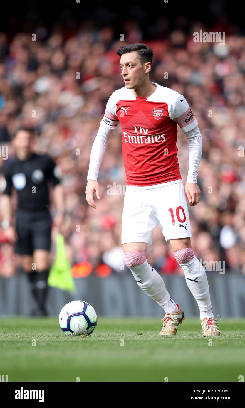 London, UK. 05th May, 2019. Mesut Ozil (A) at the Arsenal v Brighton and Hove Albion English Premier League football match at The Emirates Stadium, London, UK on May 5, 2019. **Editorial use only, license required for commercial use. No use in betting, games or a single club/league/player publications** Credit: Paul Marriott/Alamy Live News Stock Photo