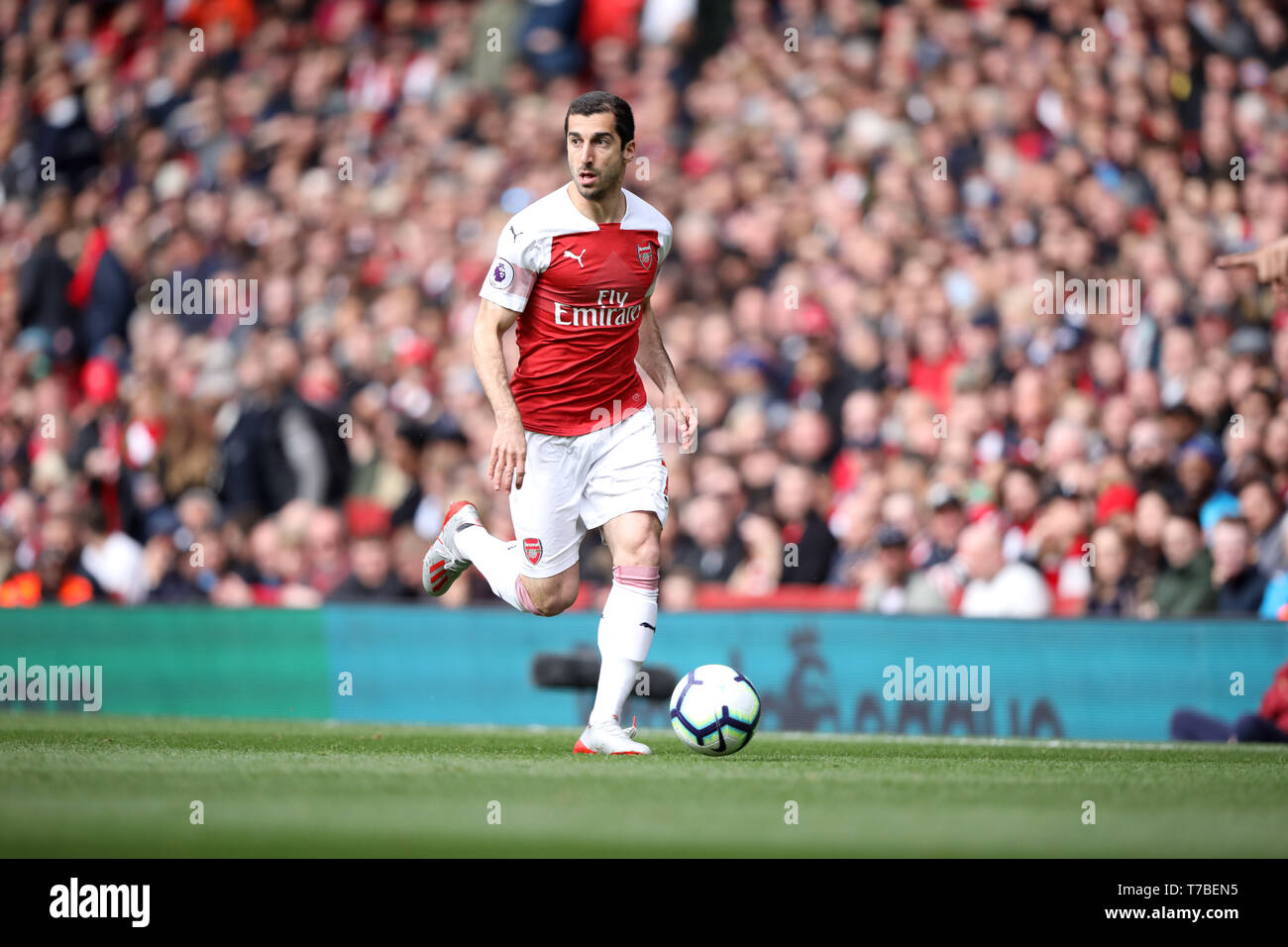 London, UK. 05th May, 2019. Henrikh Mkhitaryan (A) at the Arsenal v Brighton and Hove Albion English Premier League football match at The Emirates Stadium, London, UK on May 5, 2019. **Editorial use only, license required for commercial use. No use in betting, games or a single club/league/player publications** Credit: Paul Marriott/Alamy Live News Stock Photo