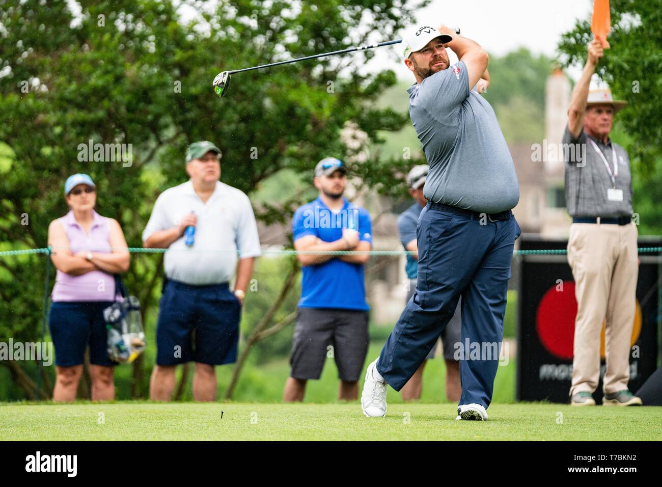 Charlotte, NC, USA. 5th May 2019. Colt Knost during the PGA Tour Wells Fargo Championship on Sunday May 5, 2019 at Quail Hollow Country Club in Charlotte, NC. Jacob Kupferman/CSM Credit: Cal Sport Media/Alamy Live News Stock Photo