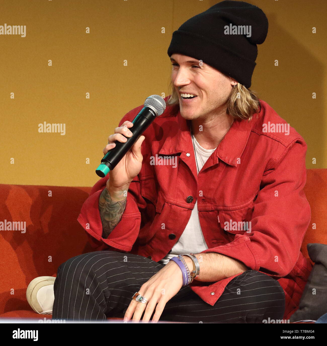 The American hardcore punk band Trash Talk performs a live concert at  Pumpehuset in Copenhagen. Here vocalist Lee Spielman is seen among the  concert crowds. Denmark, 13/03 2017 Stock Photo - Alamy