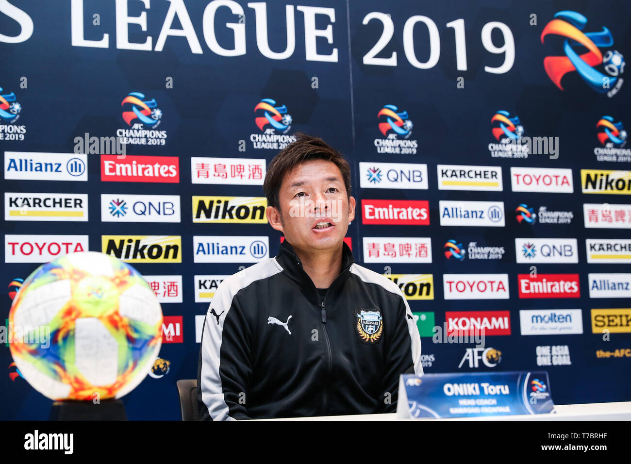 Kawasaki Japan 06th May 19 Head Coach Toru Oniki Of Japan S Kawasaki Frontale F C Attends A Press Conference Before The 5th Round Of Group H Match Against China S Shanghai Sipg F C During