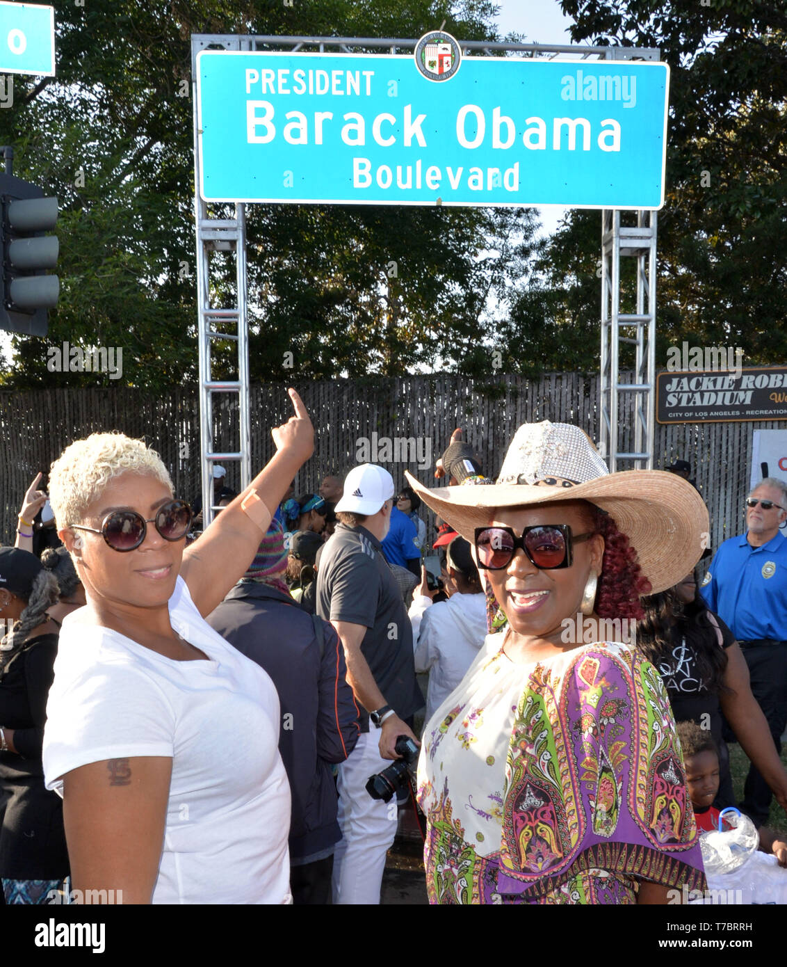 Los Angeles, Ca, USA. 4th May, 2019. Cynthia Rose, Gramma Funk at The City Of Los Angeles Officially Unveils Obama Boulevard In Honor Of The 44th President Of The United States Of America in Los Angeles, California on May 3, 2019. Credit: Koi Sojer/Snap'n U Photos/Media Punch/Alamy Live News Stock Photo