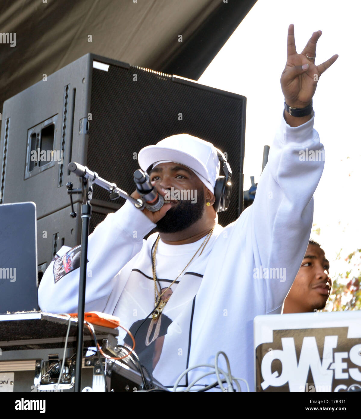 Los Angeles, Ca, USA. 4th May, 2019. DJ BattleCat at The City Of Los Angeles Officially Unveils Obama Boulevard In Honor Of The 44th President Of The United States Of America in Los Angeles, California on May 3, 2019. Credit: Koi Sojer/Snap'n U Photos/Media Punch/Alamy Live News Stock Photo