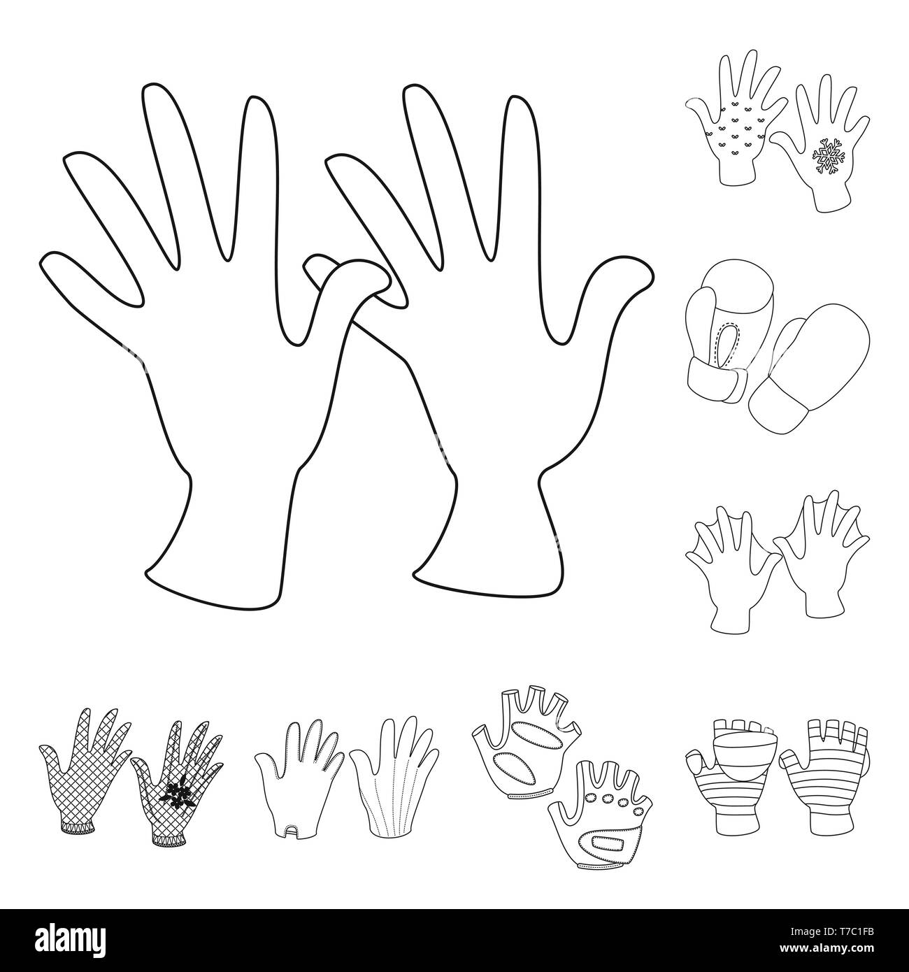 Vector illustration of accessory and style icon. Collection of accessory and distinctive stock symbol for web. Stock Vector
